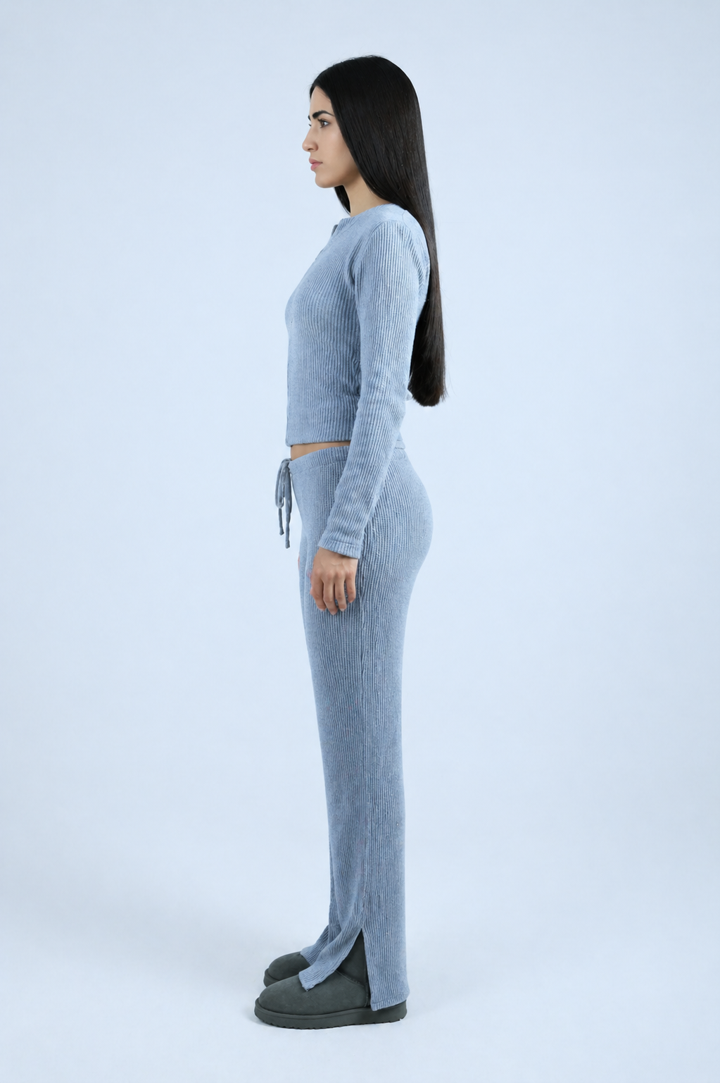 ENSEMBLE GRIS EN TRICOT