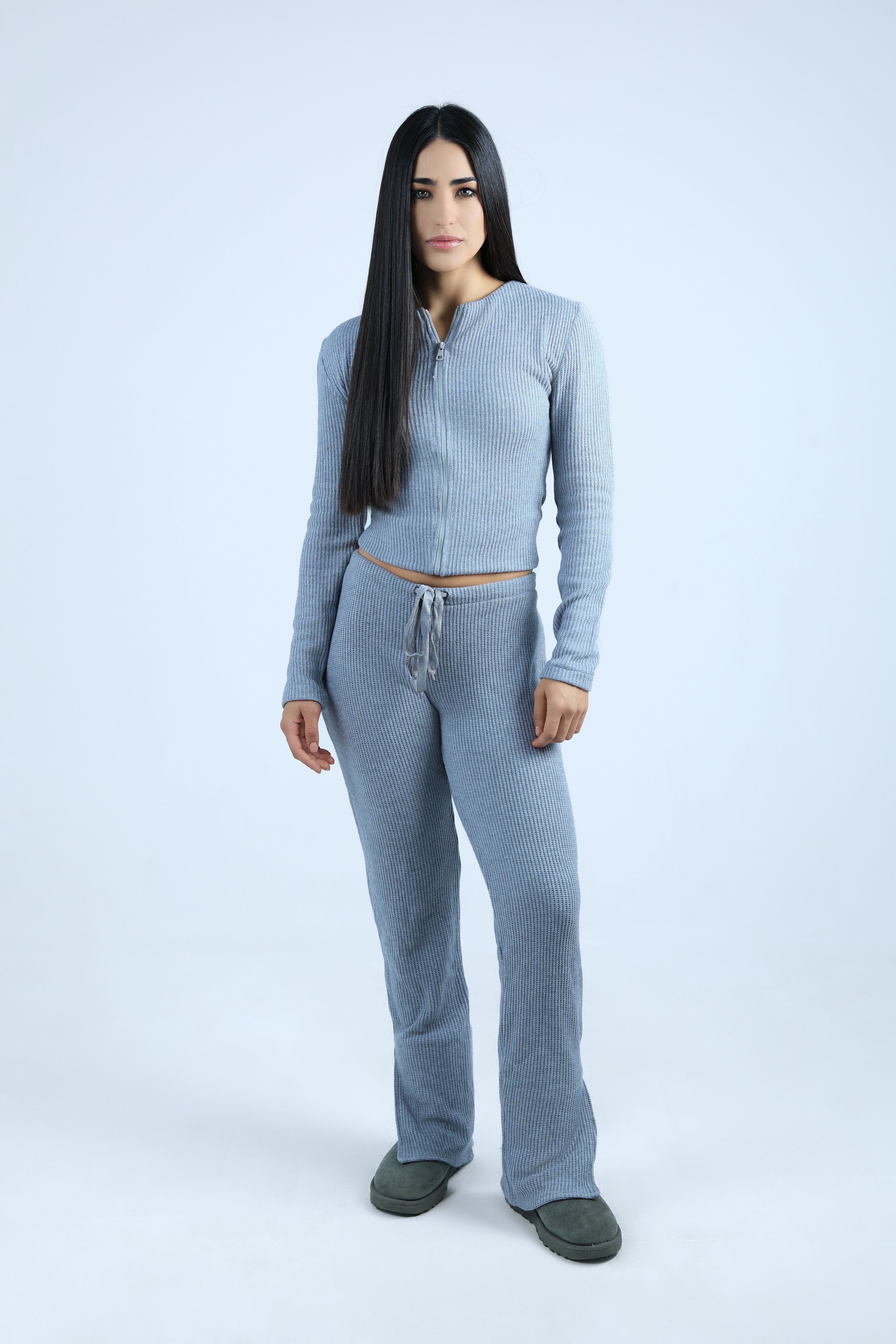 ENSEMBLE GRIS EN TRICOT