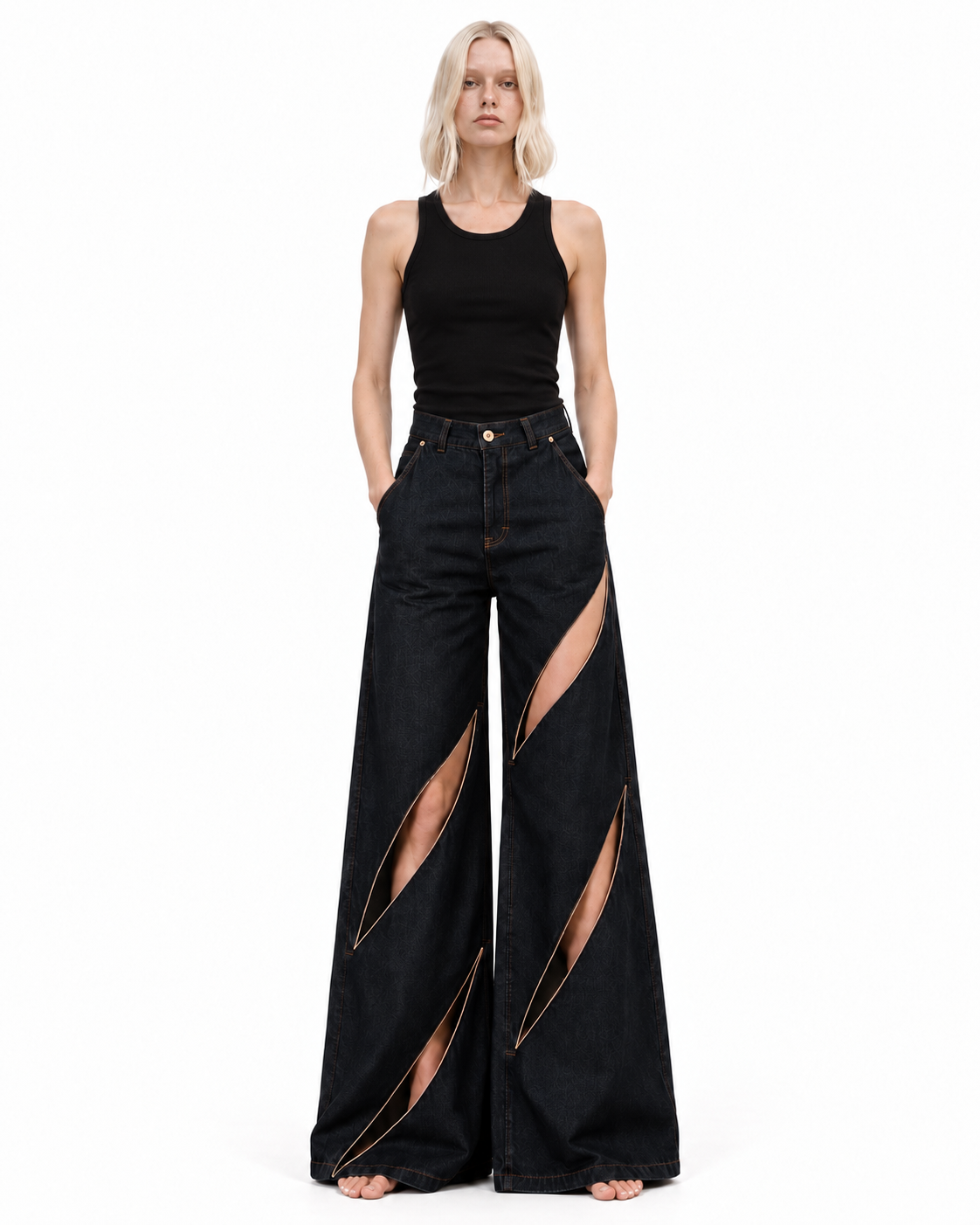 MAAT — Cut-Out Denim Trouser