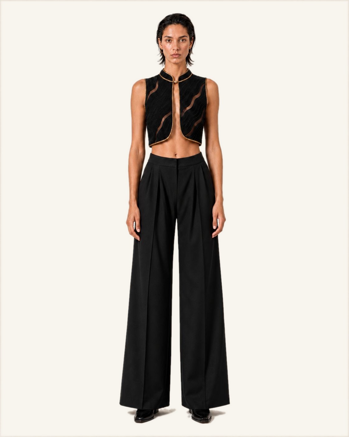 SIA — Gold-Bound Sleeveless Piece